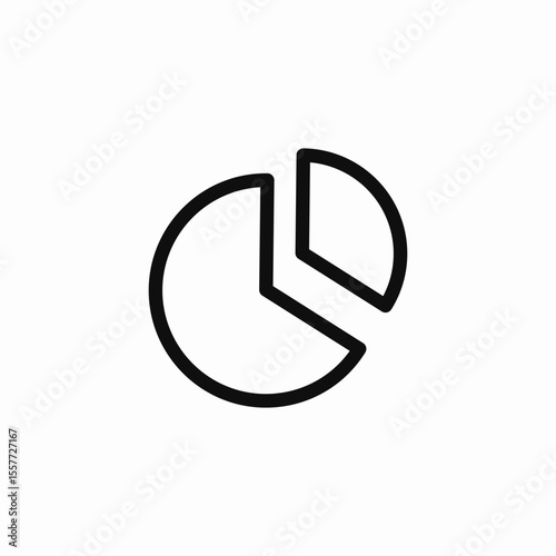 pie share piece chart icon sign vector