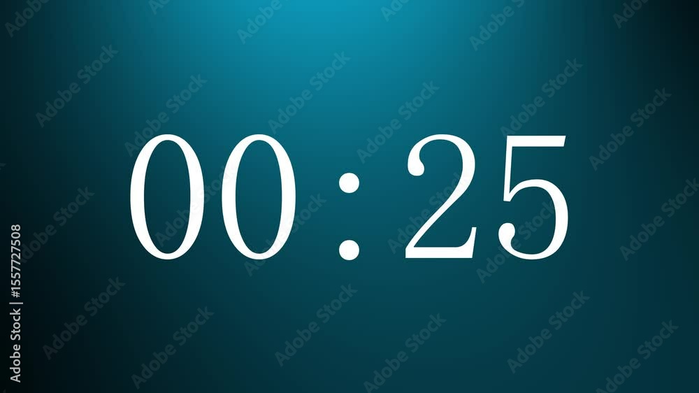 30 seconds circle countdown timer animation from 30 to 0 seconds on transparent background with alpha channel, countdown video