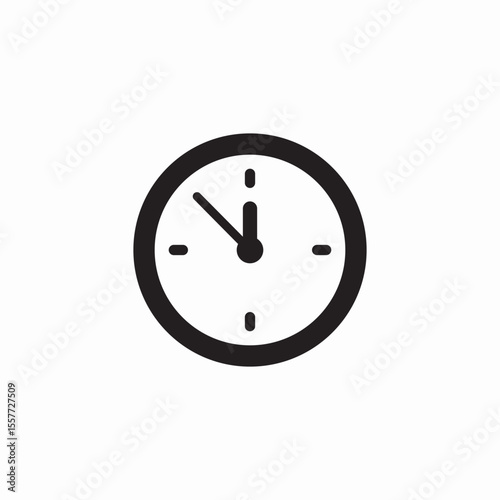 wall clock icon sign vector