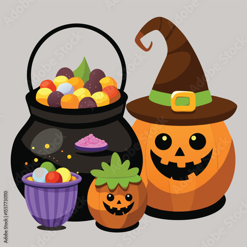 halloween pumpkin pot