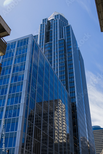 blue office building