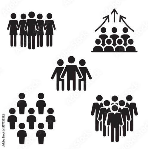 Silhouettes of Humanity Under the Earth Globe – Population Day
