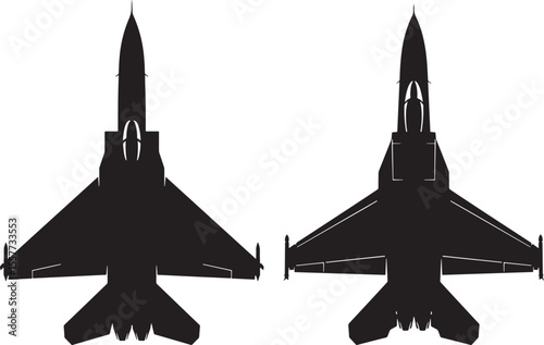 Fighter Warrior Pose Silhouette on White Background vector illustration
