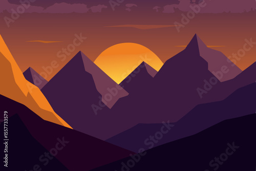 sunrise in mountains