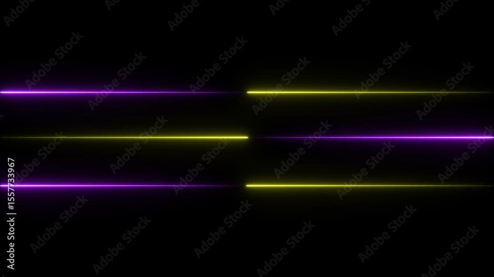 Neon lights blinking lines moving beautiful double color, seamless neon light technology motion background animation. Neon animation Light neon beautiful double color line motion background.