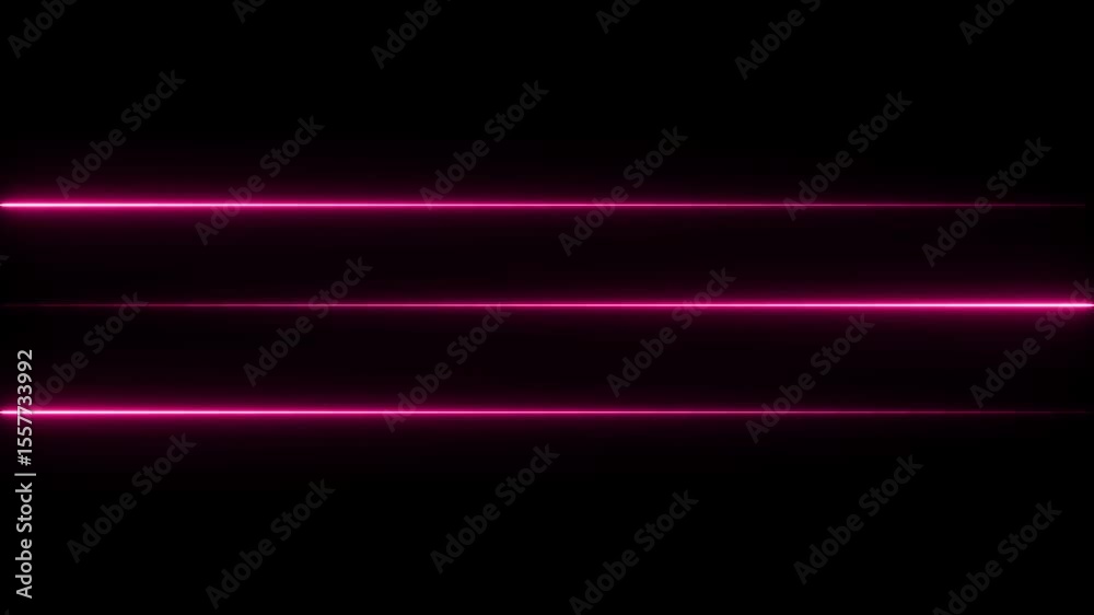 Neon lights blinking lines moving double line red color, seamless neon light technology motion background animation. Neon animation Light neon double line red color line motion background.