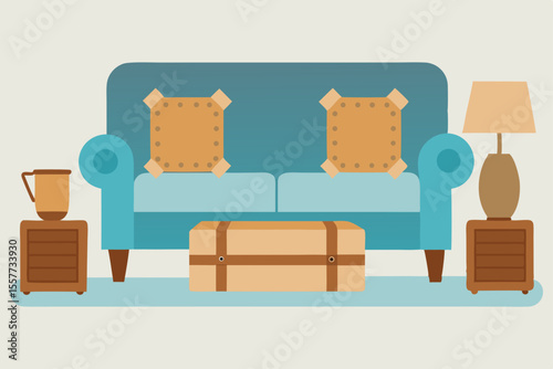 living room interior with furniture