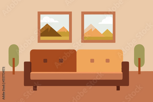 living room with a sofa