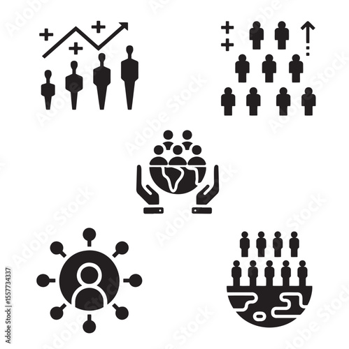 World Population Day Concept with Human Silhouettes