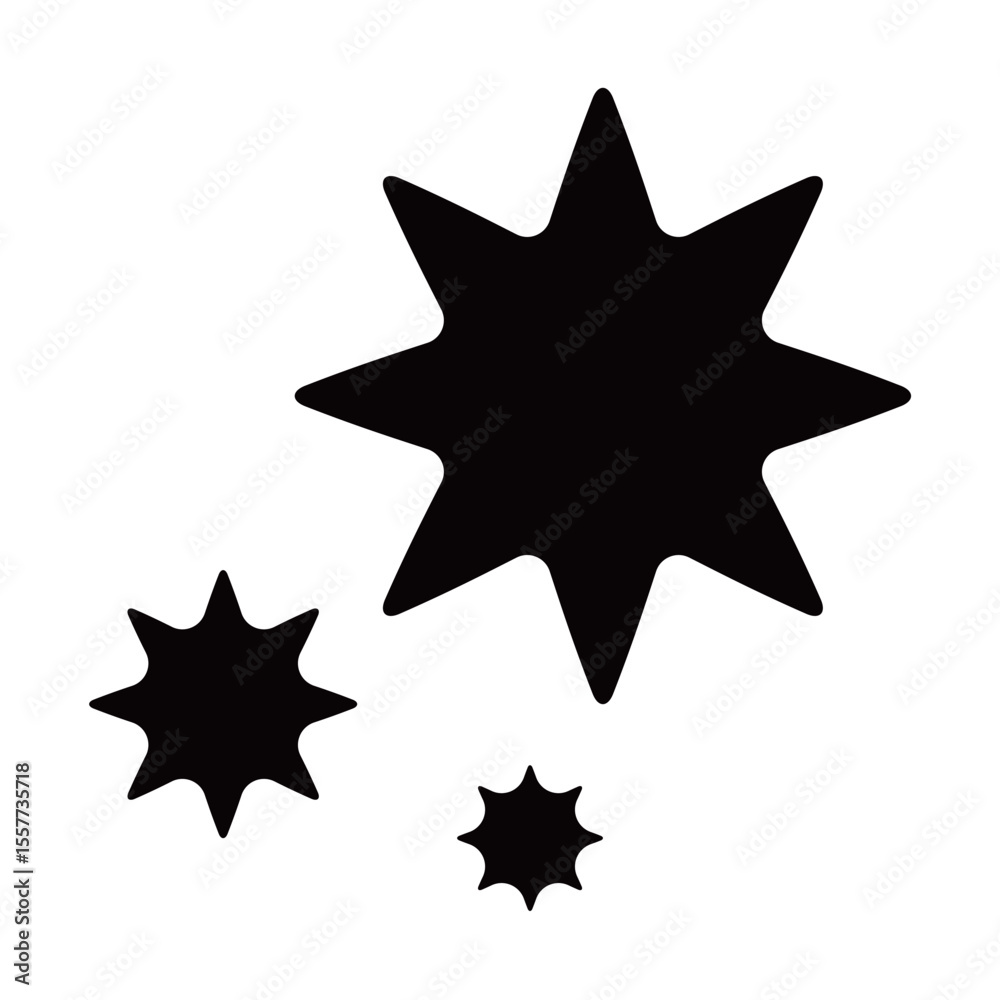 Obraz premium イラスト素材：シンプルなギザギザのシルエット 単品