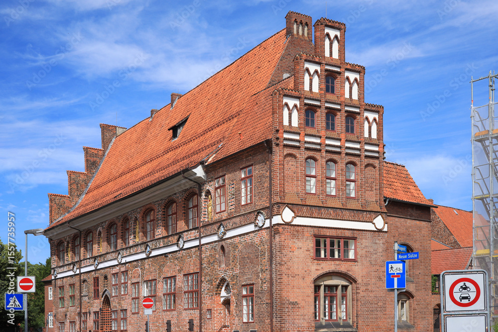 Fototapeta premium Close-up of the back of the town hall Lüneburg, Lower Saxony - Germany
