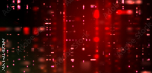 Digital Code on Dark Red Background. Data Breach