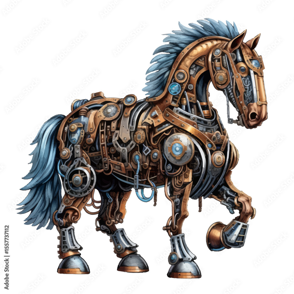 horse robot steampunk