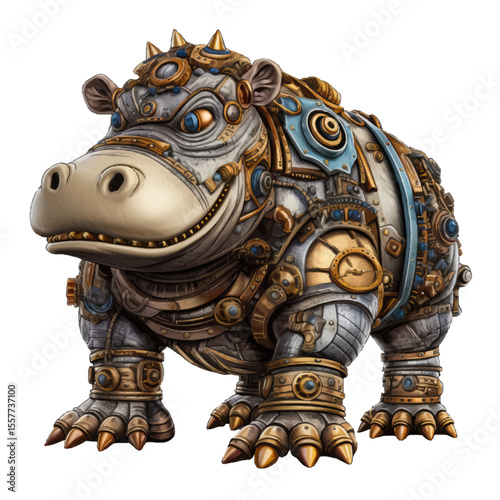 robot rhino steampunk