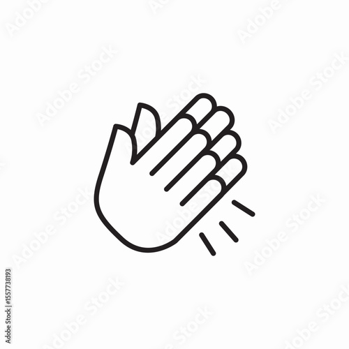 clap hands icon sign vector