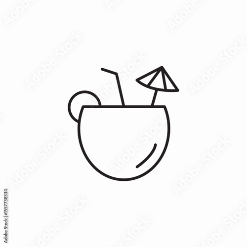 decorated drink icon sign vector