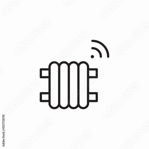 heating signal icon sign vector