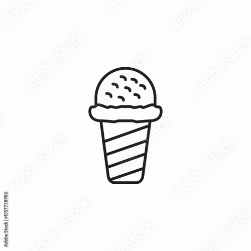 ice cream cone icon sign vector