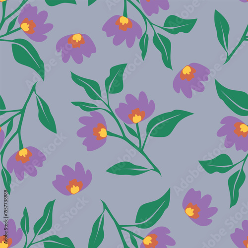Cute feminine seamless watercolor pattern with little tiny wildflowers, hand drawn