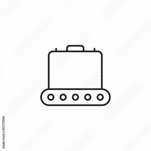 luggage carousel icon sign vector