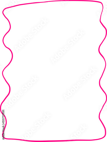 Wavy Edge Rectangle Hand Drawn Frame
