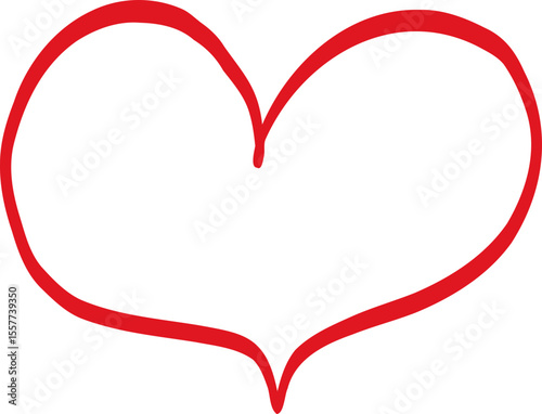 Wide Rounded Heart With Soft Dip Outline