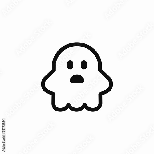 scary ghost icon sign vector