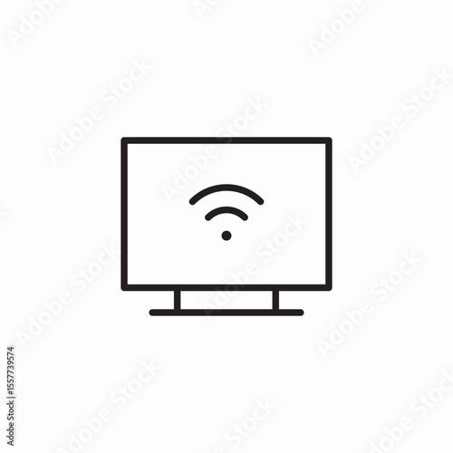 screen signal icon sign vector