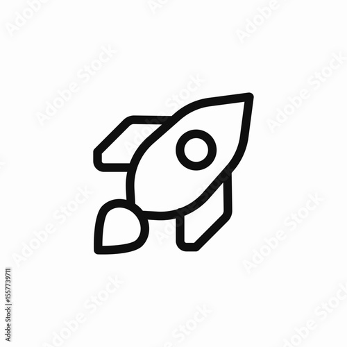 sky fly rocket icon sign vector