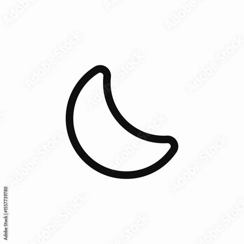 sky moon icon sign vector