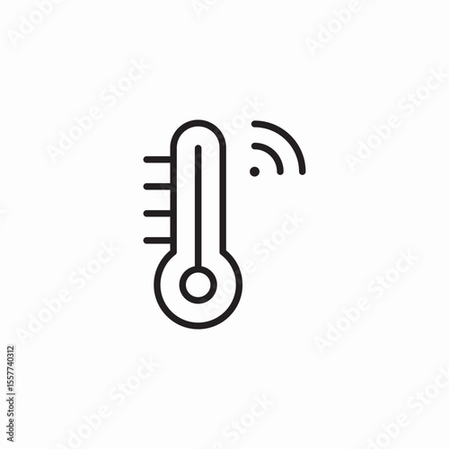 thermometer signal icon sign vector