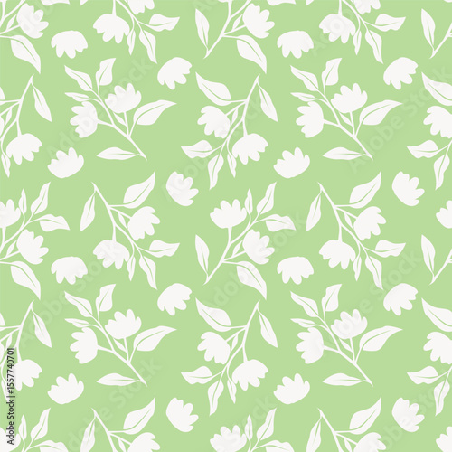 Cute feminine seamless watercolor pattern with little tiny wildflowers, hand drawn
