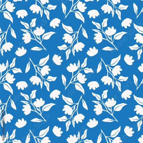 Cute feminine seamless watercolor pattern with little tiny wildflowers, hand drawn