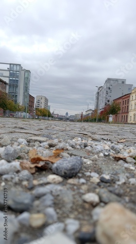 Abandoned Industrial Street Exploration Urban Setting Photography Gritty Environment Low Angle View Urban Decay Concept