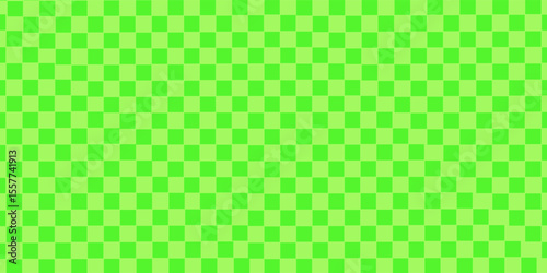Bright green Checkerboard Pattern Background with Geometric Repeating Squares. eps 10