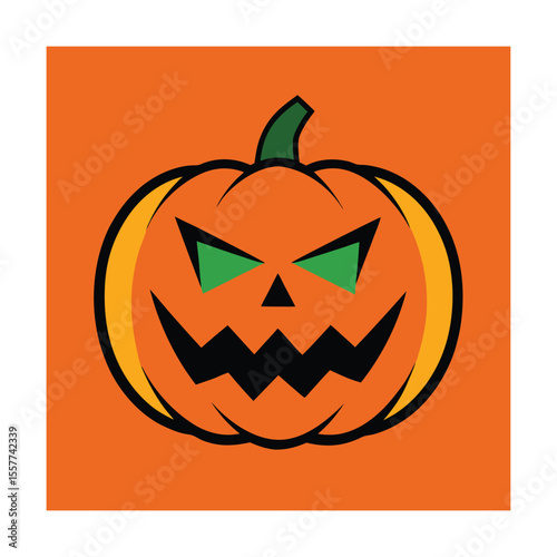 Orange Pumpkin Face