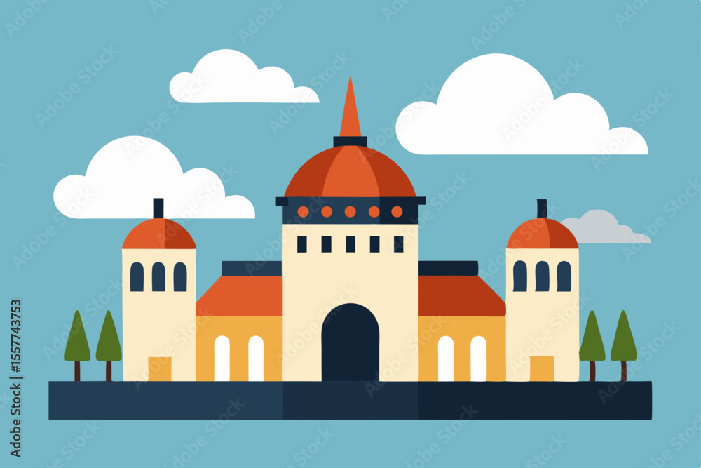 Fototapeta premium vector illustration of a castle