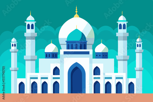 taj mahal vector illustration