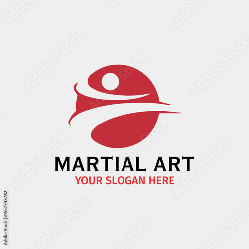 mma martial arts studio logo design vector