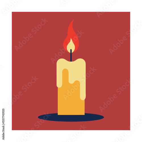 Melting candle flame