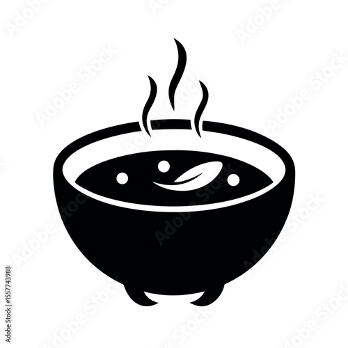 avgolemono soup dark silhouette vector image