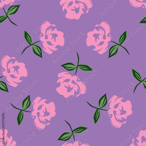 Cute feminine seamless watercolor pattern with little tiny wildflowers, hand drawn