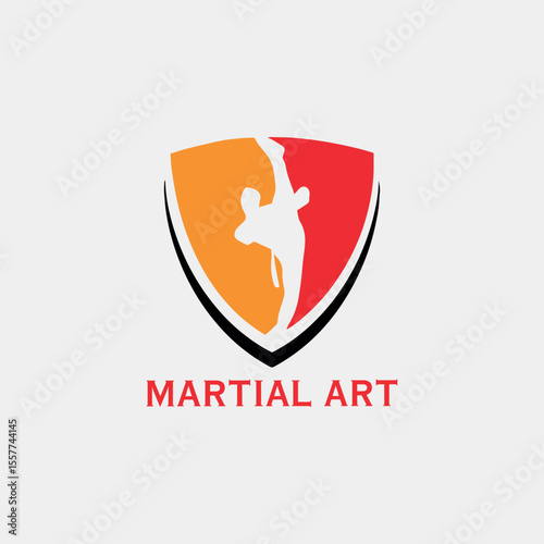 mma martial arts studio logo design vector