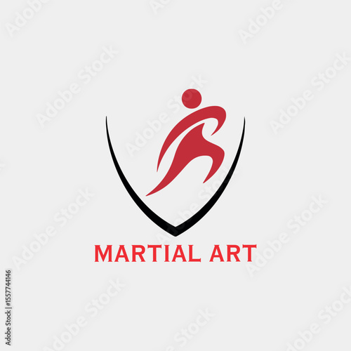 mma martial arts studio logo design vector