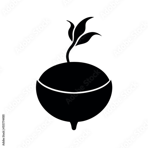 beetroot soup black solid vector icon