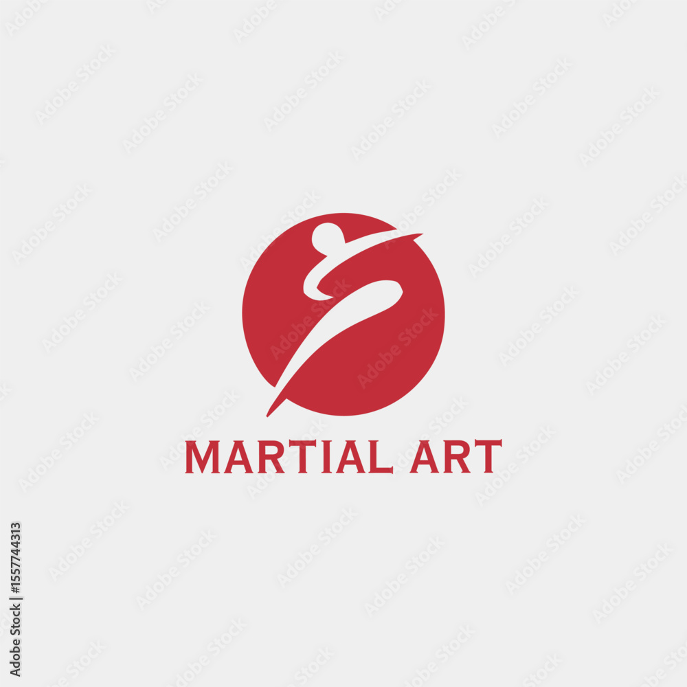 Obraz premium mma martial arts studio logo design vector