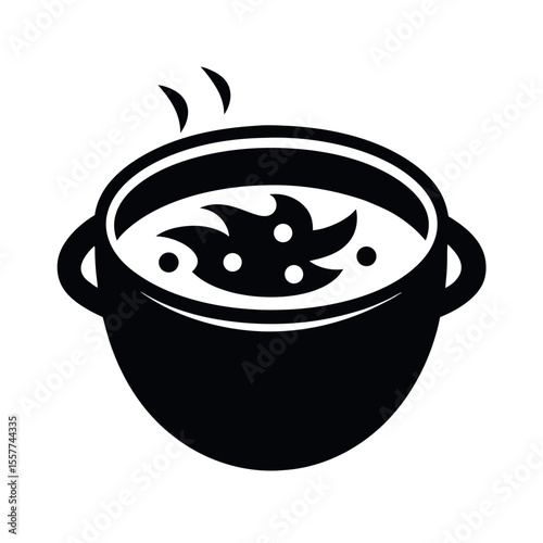 corn chowder soup vector silhouette image black