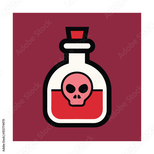 Poison bottle skull