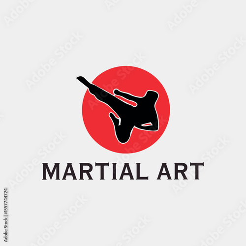 mma martial arts studio logo design vector