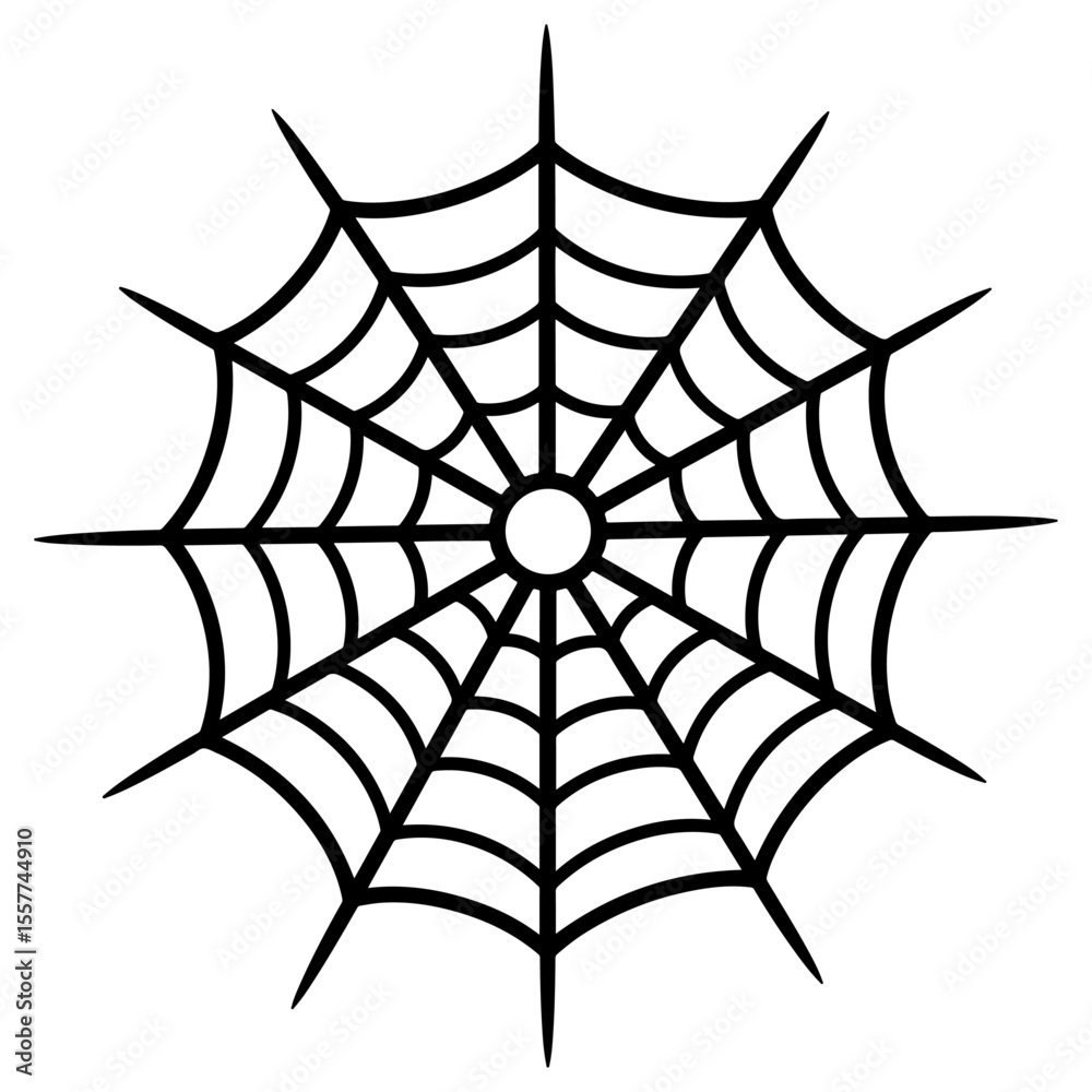 Obraz premium Graphic spiderweb illustration, perfect for Halloween and autumn decoration themes